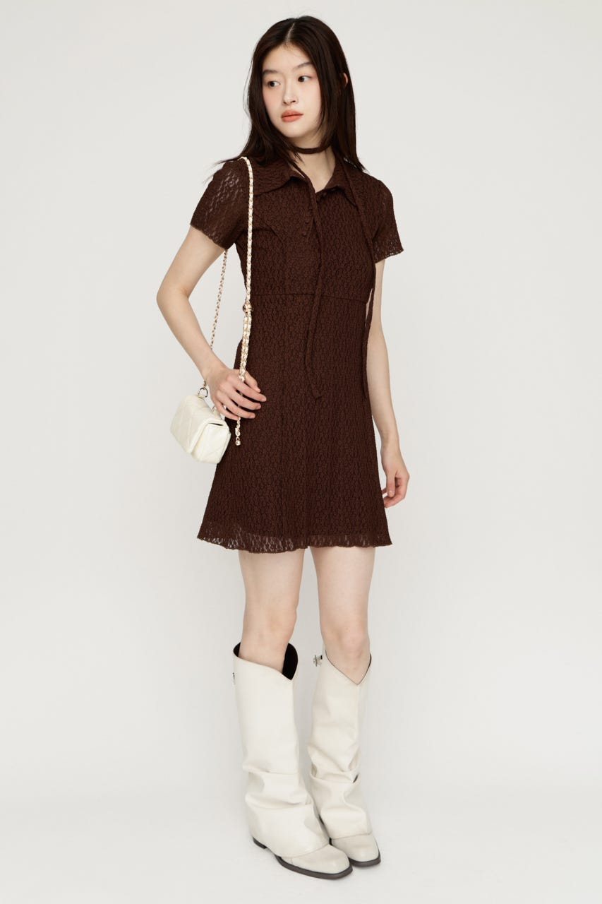 CUT JQ SHORT ワンピース BRN 2