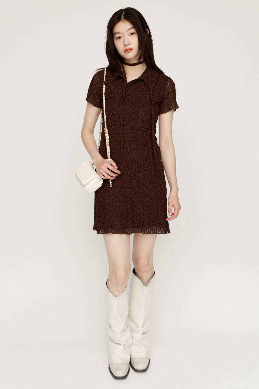 CUT JQ SHORT ワンピース BRN 2