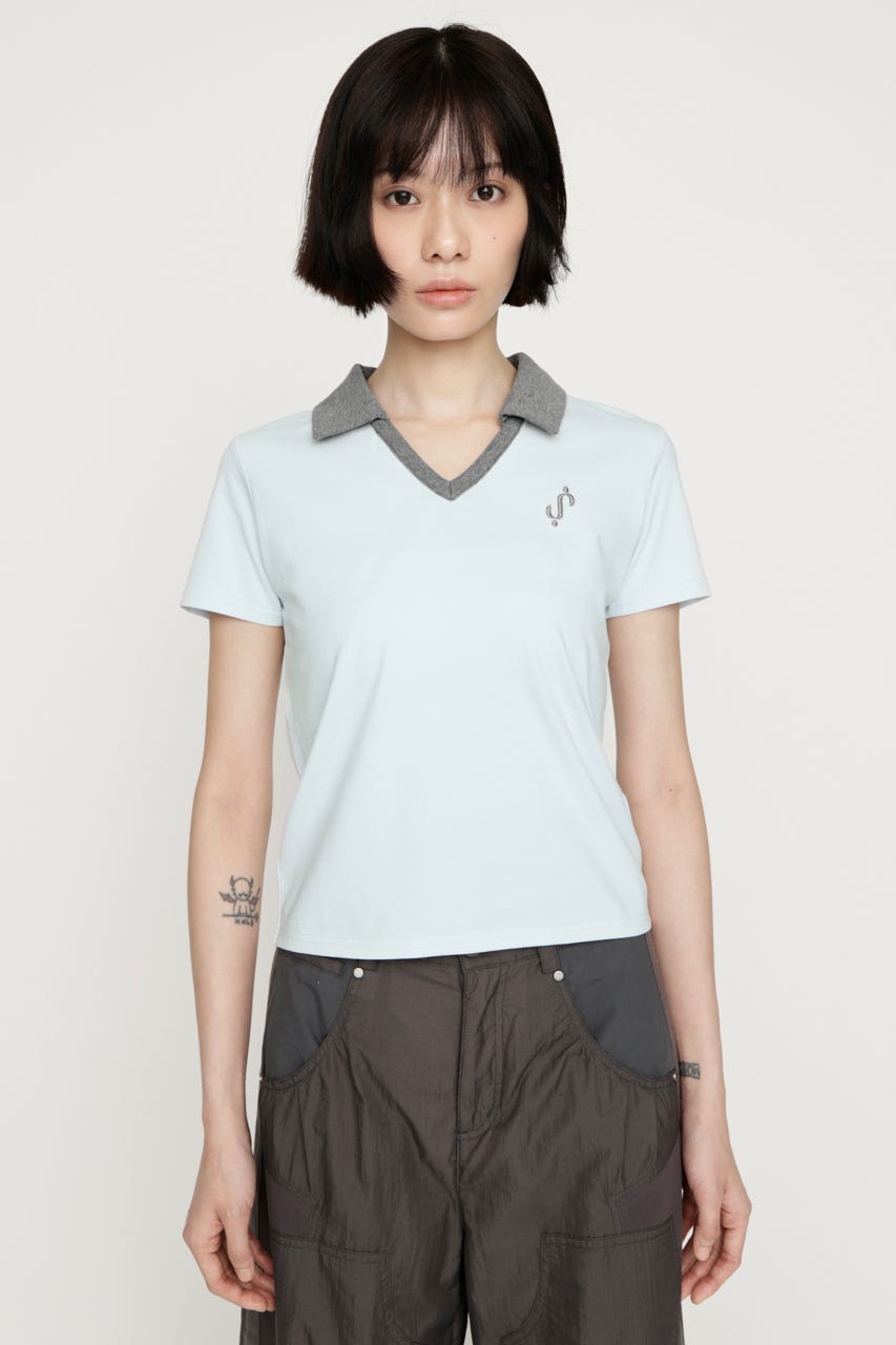 S.LOGO COMPACT トップス L/BLU FREE