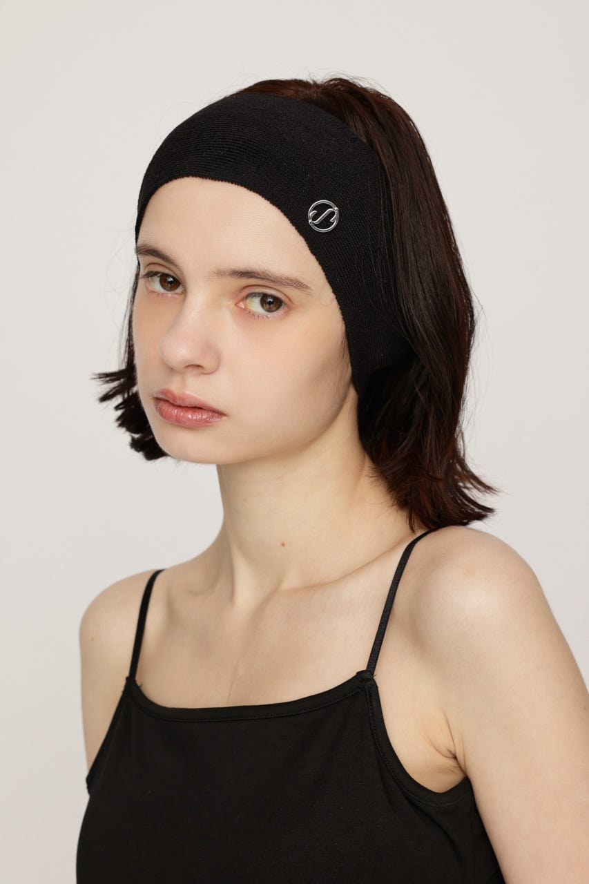 S. KNIT HAIR BAND BLK FREE