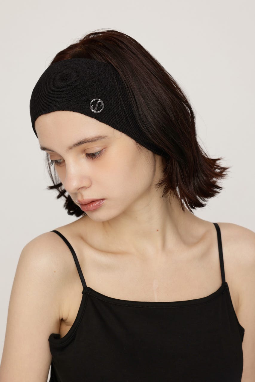 S. KNIT HAIR BAND BLK FREE