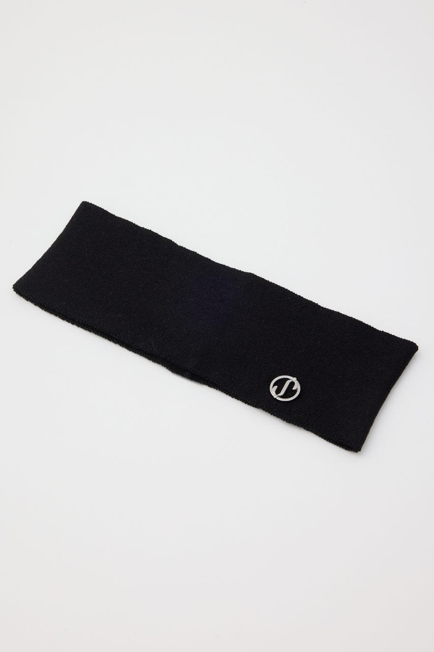 S. KNIT HAIR BAND BLK FREE