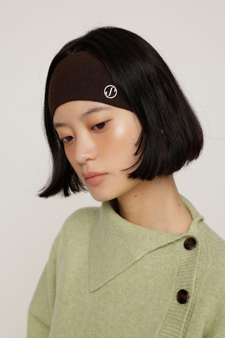 S. KNIT HAIR BAND BRN FREE