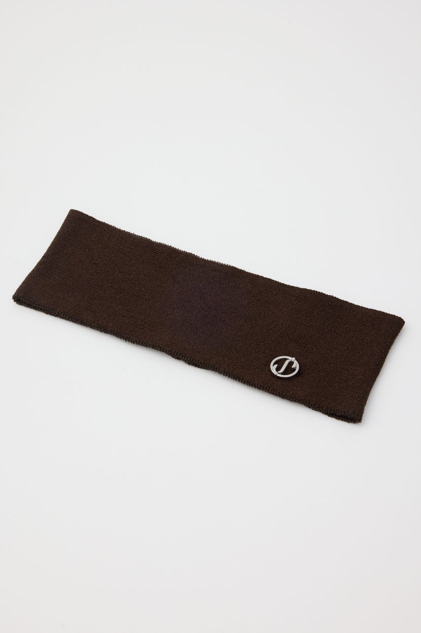 S. KNIT HAIR BAND BRN FREE