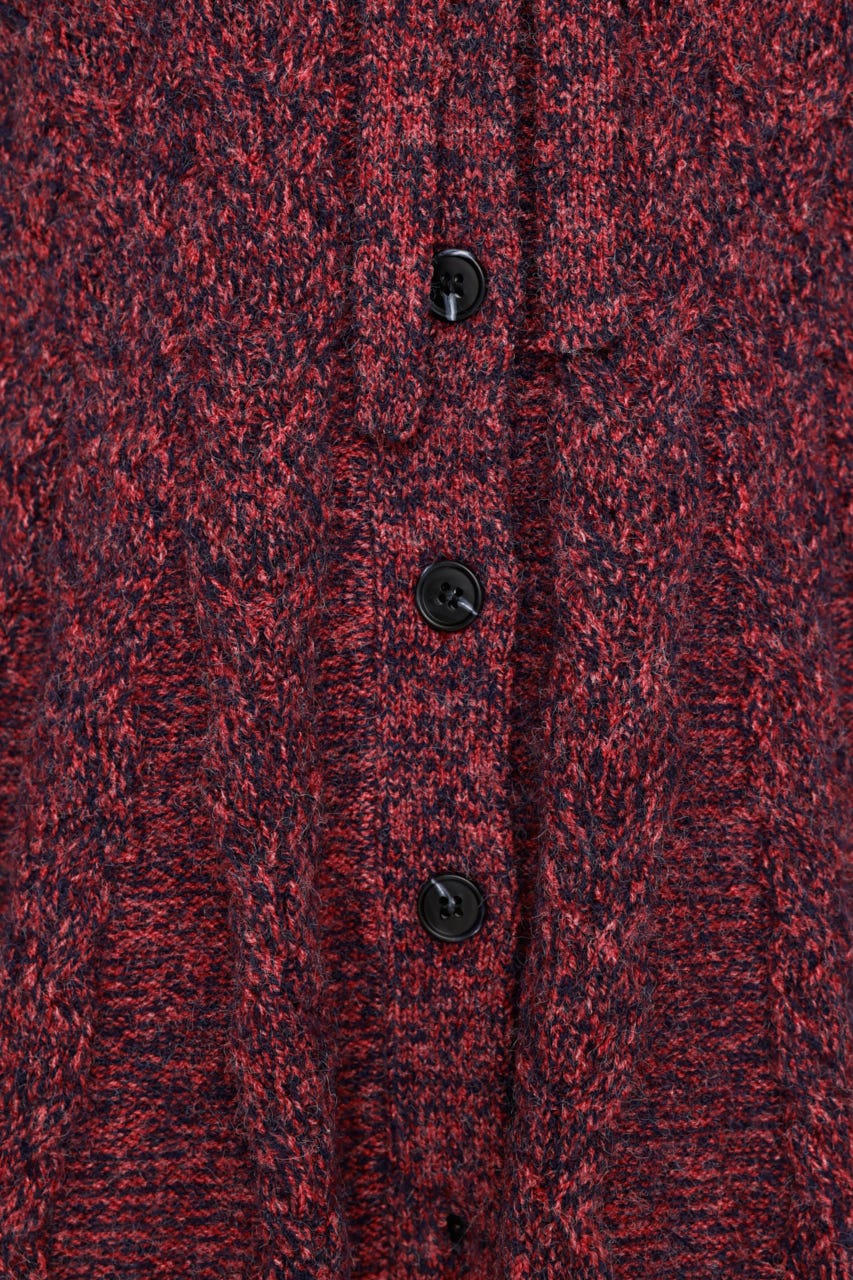 PEPLUM KNIT カーディガン D/RED FREE