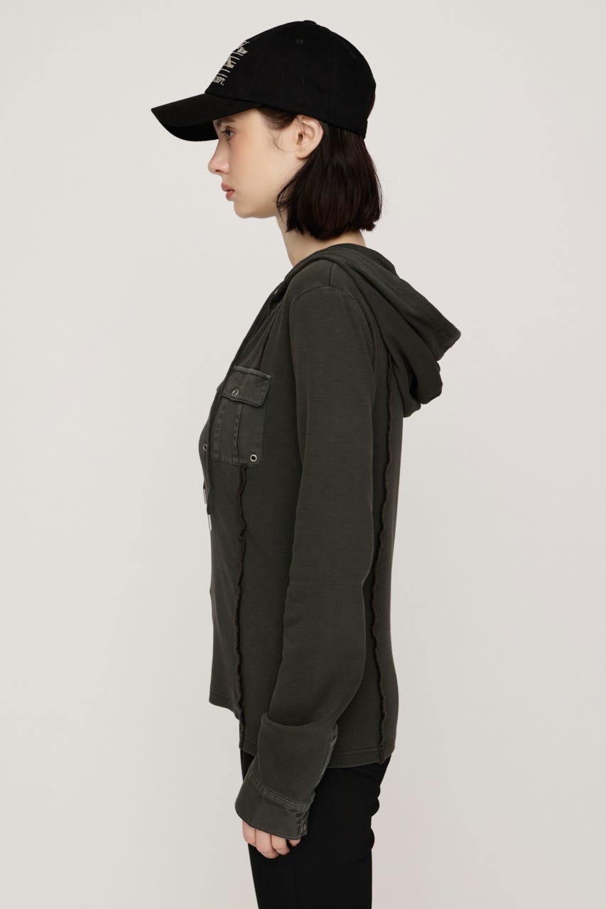 HENLEY HOOD トップス KHA FREE