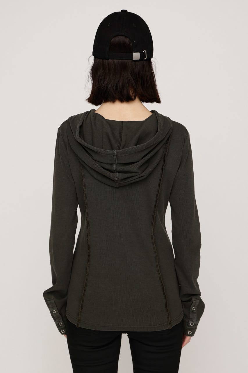 HENLEY HOOD トップス KHA FREE