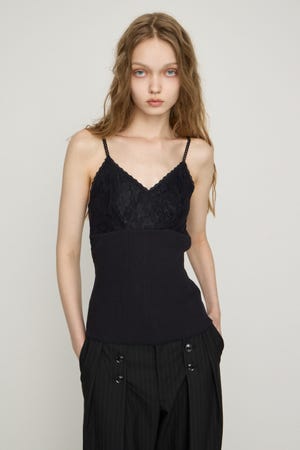 LACE DOCKING CAMI トップス