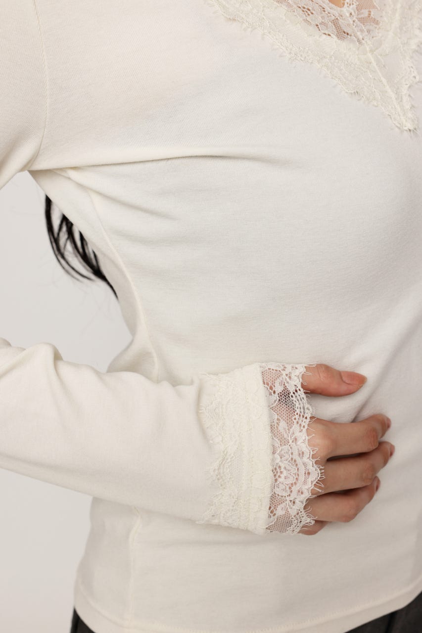 LACE DOCKING トップス IVOY FREE