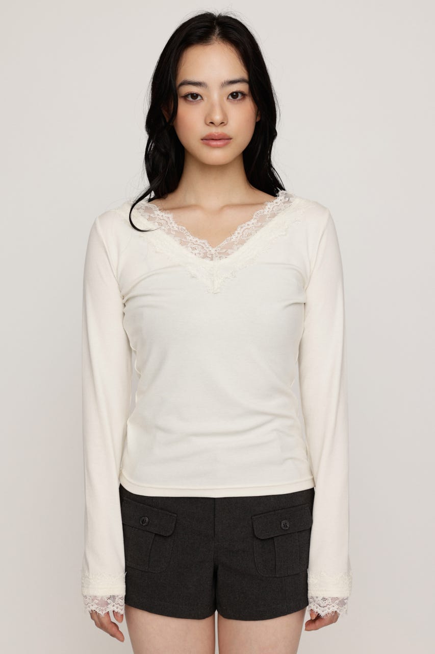 LACE DOCKING トップス IVOY FREE