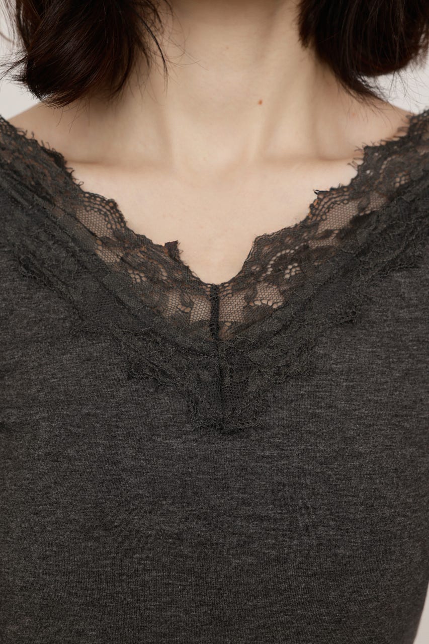 LACE DOCKING トップス T.GRY FREE