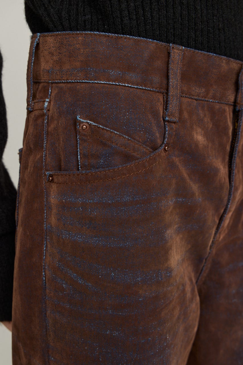 【LIMITED ITEM】L／W FLOCKY WIDE FLARE パンツ M/BRN 1
