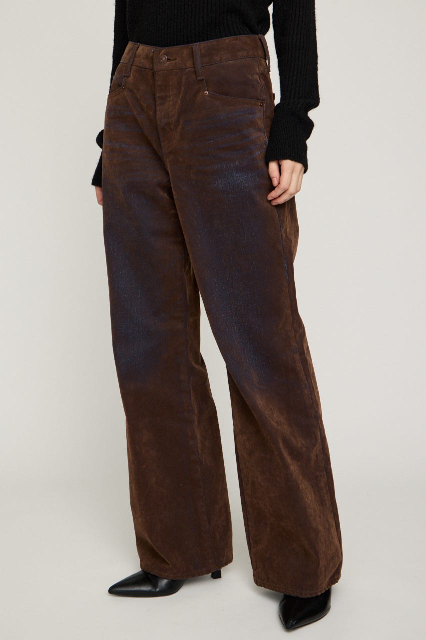 【LIMITED ITEM】L／W FLOCKY WIDE FLARE パンツ M/BRN 1