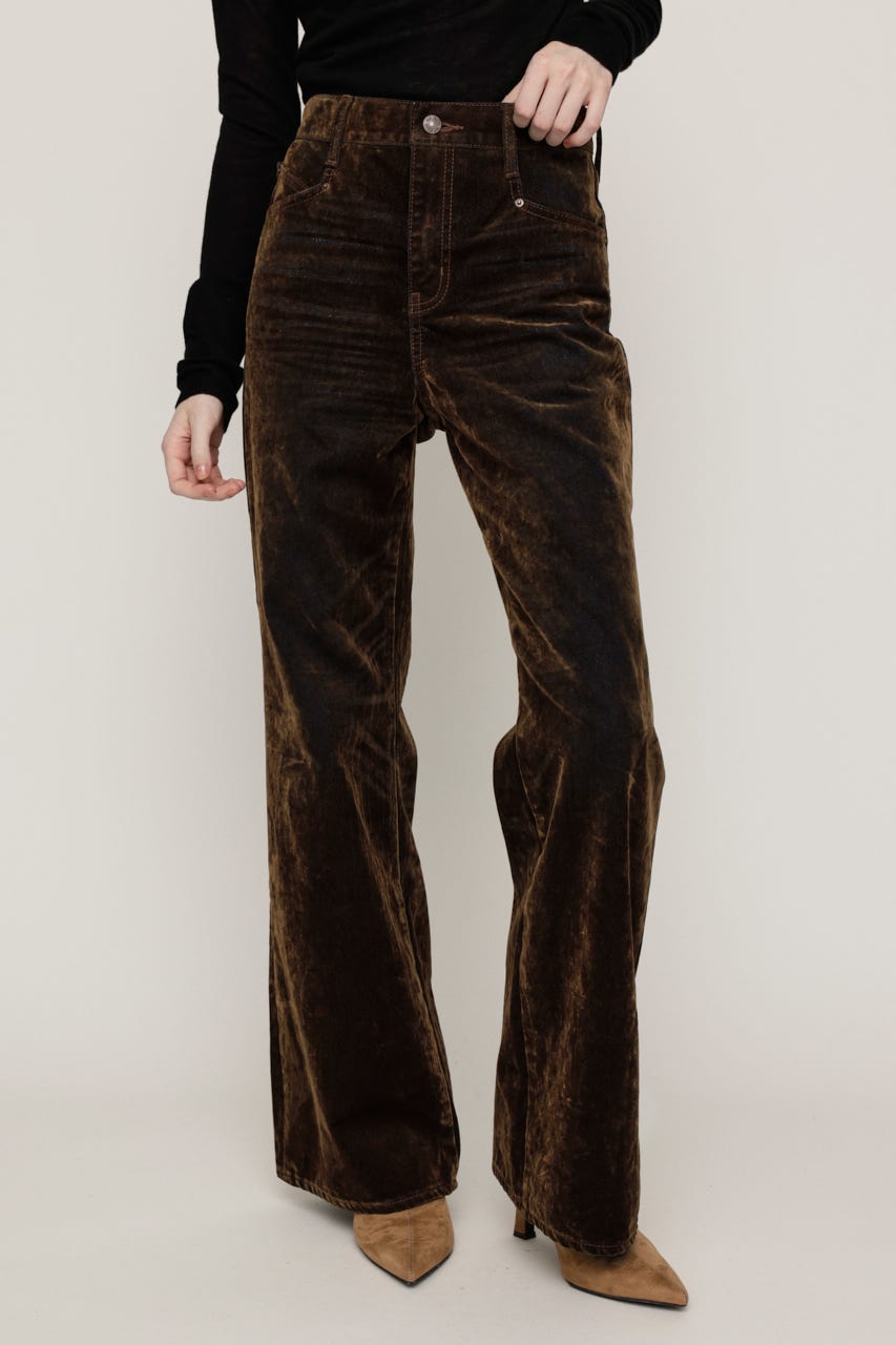 L／W FLOCKY WIDE FLARE パンツ M/KHA 0