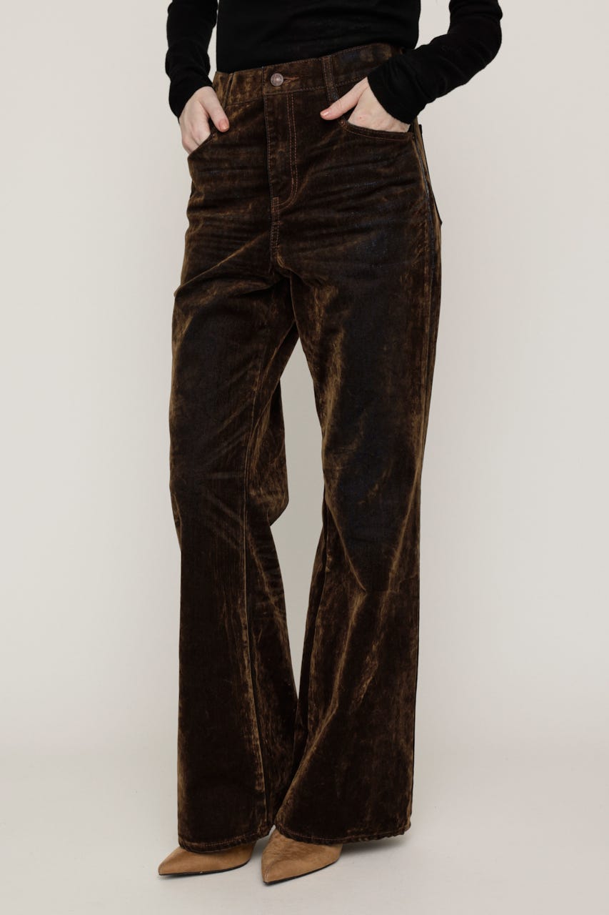 L／W FLOCKY WIDE FLARE パンツ M/KHA 0