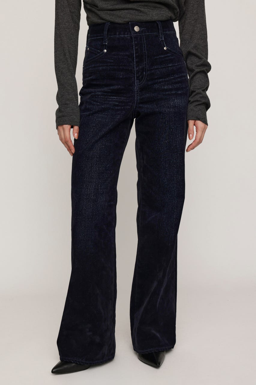 L／W FLOCKY WIDE FLARE パンツ M/NVY 0