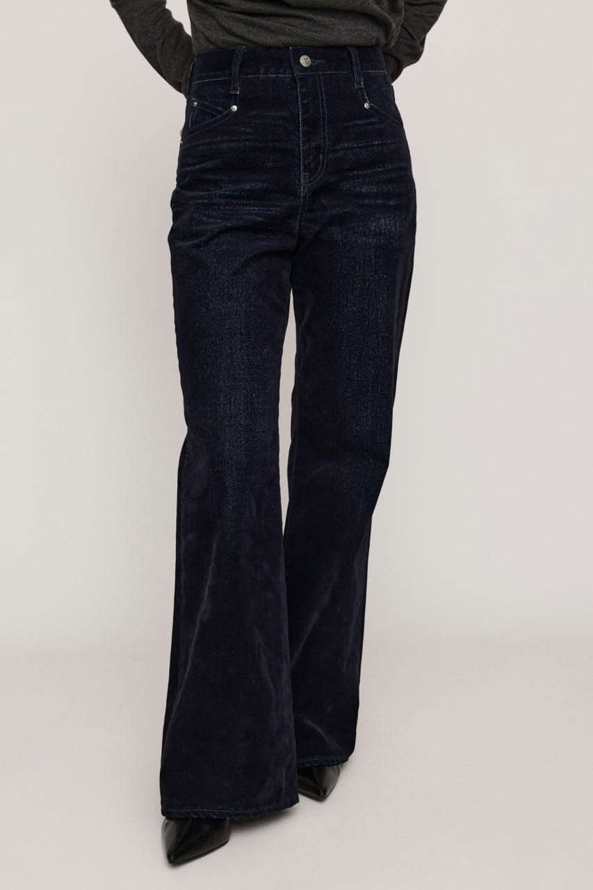 L／W FLOCKY WIDE FLARE パンツ M/NVY 0