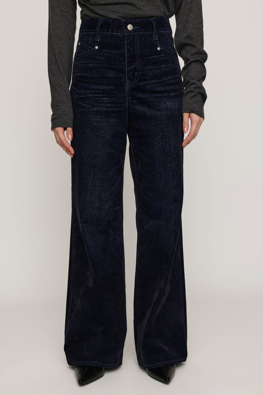 L／W FLOCKY WIDE FLARE パンツ M/NVY 0