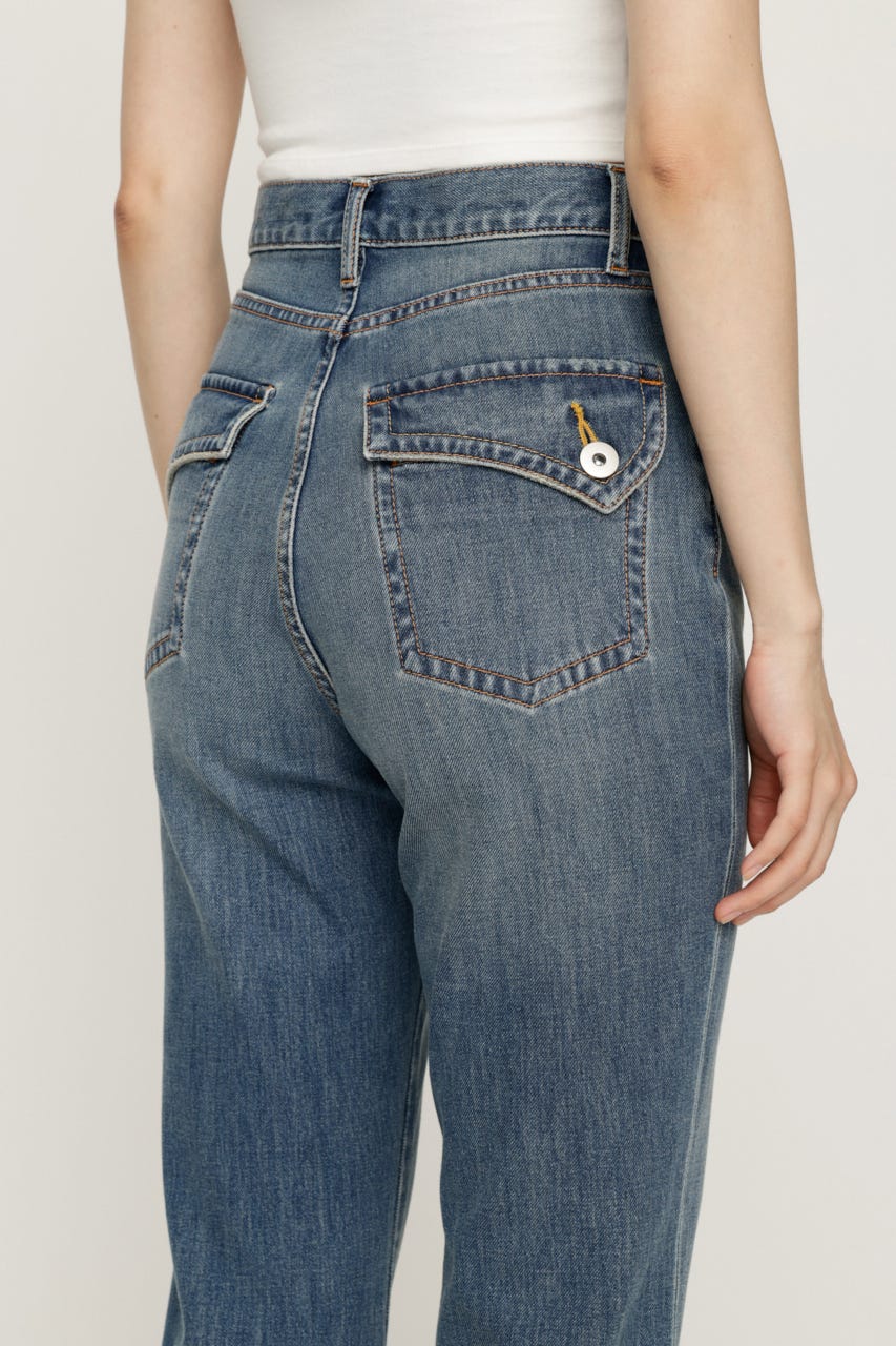 C／P FLAP DESIGN FLARE パンツ BLU 2