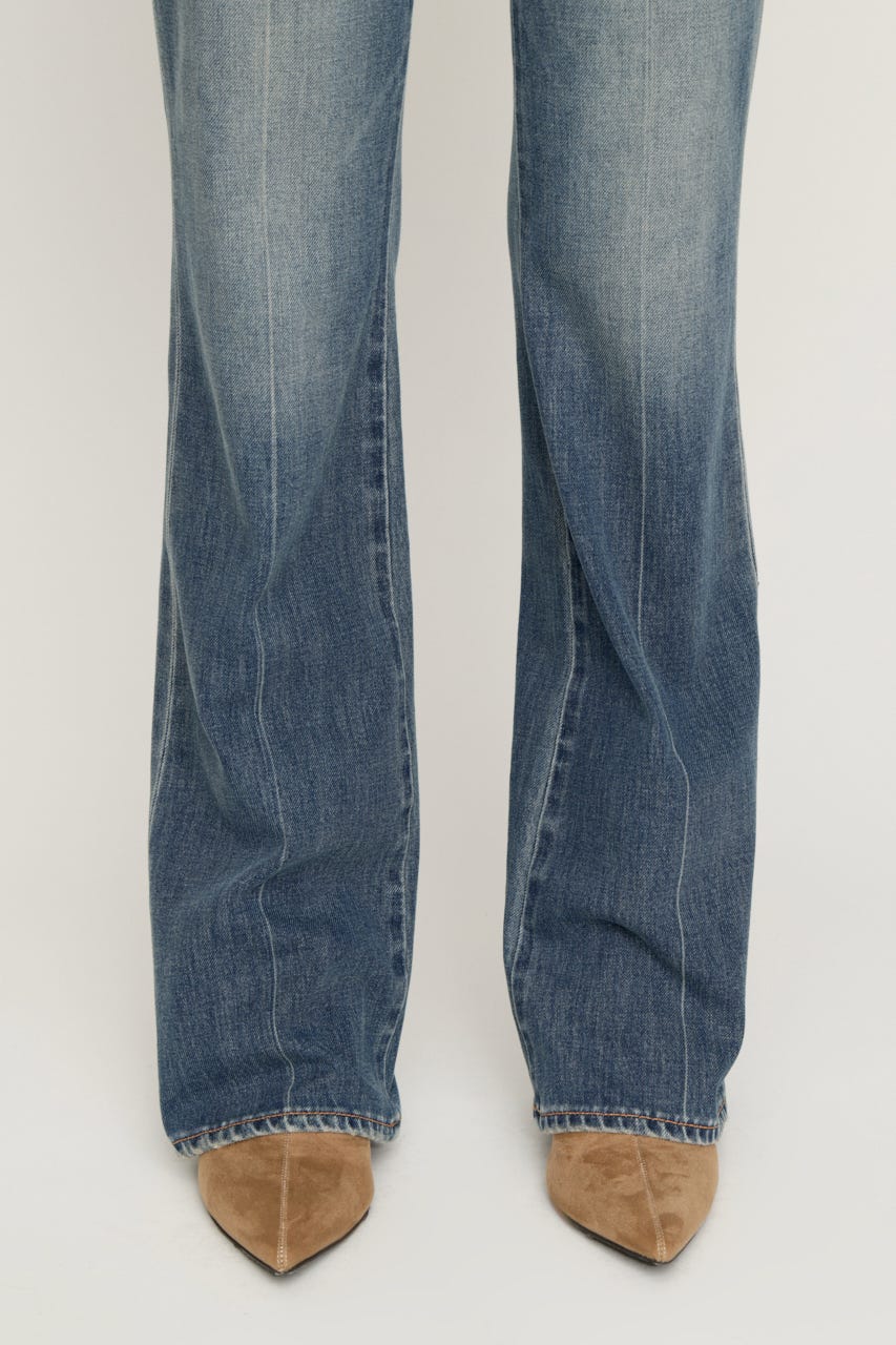 C／P FLAP DESIGN FLARE パンツ BLU 2