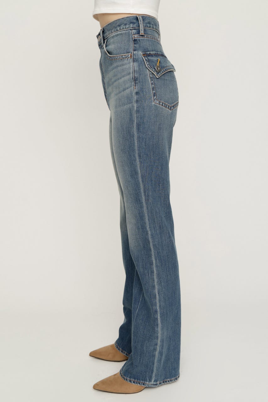 C／P FLAP DESIGN FLARE パンツ BLU 2