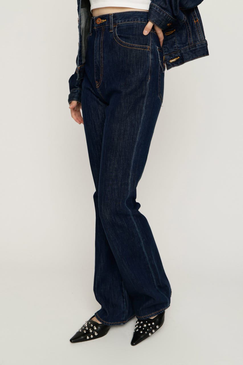 C／P FLAP DESIGN FLARE パンツ D/BLU 0