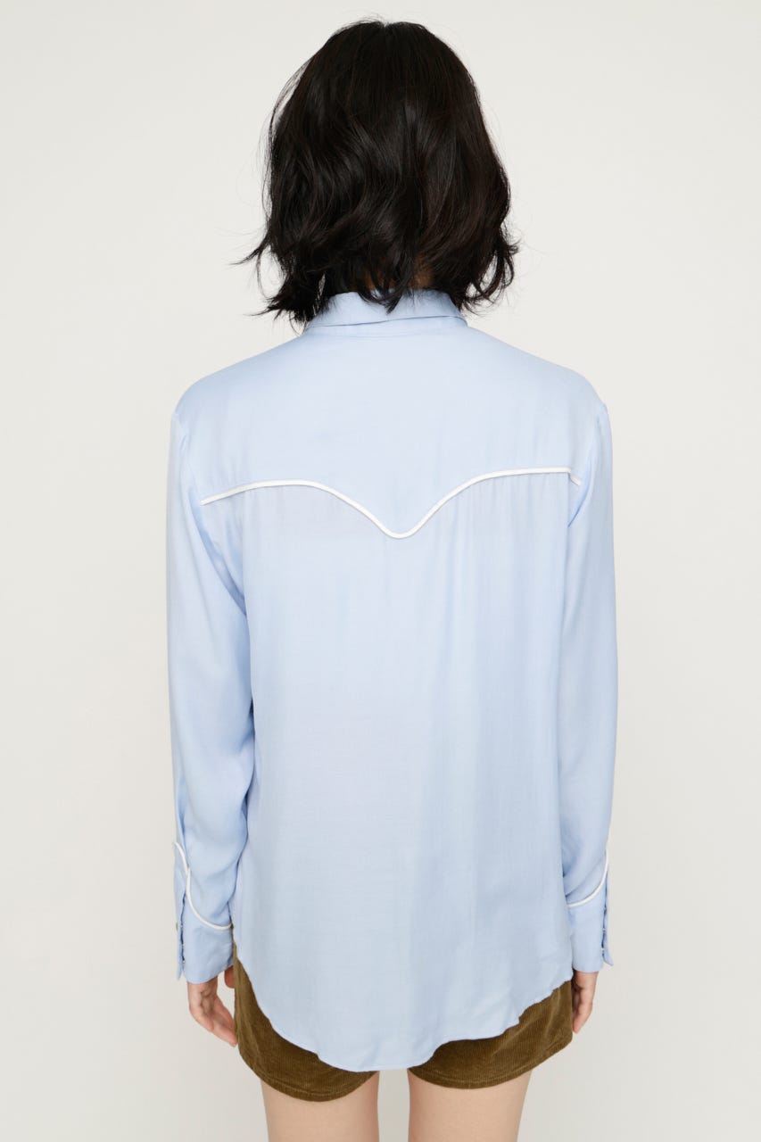 WESTERN シャツ L/BLU FREE