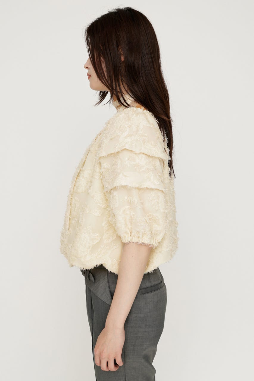 TUCK SLEEVE OFFSHOULDER トップス IVOY FREE
