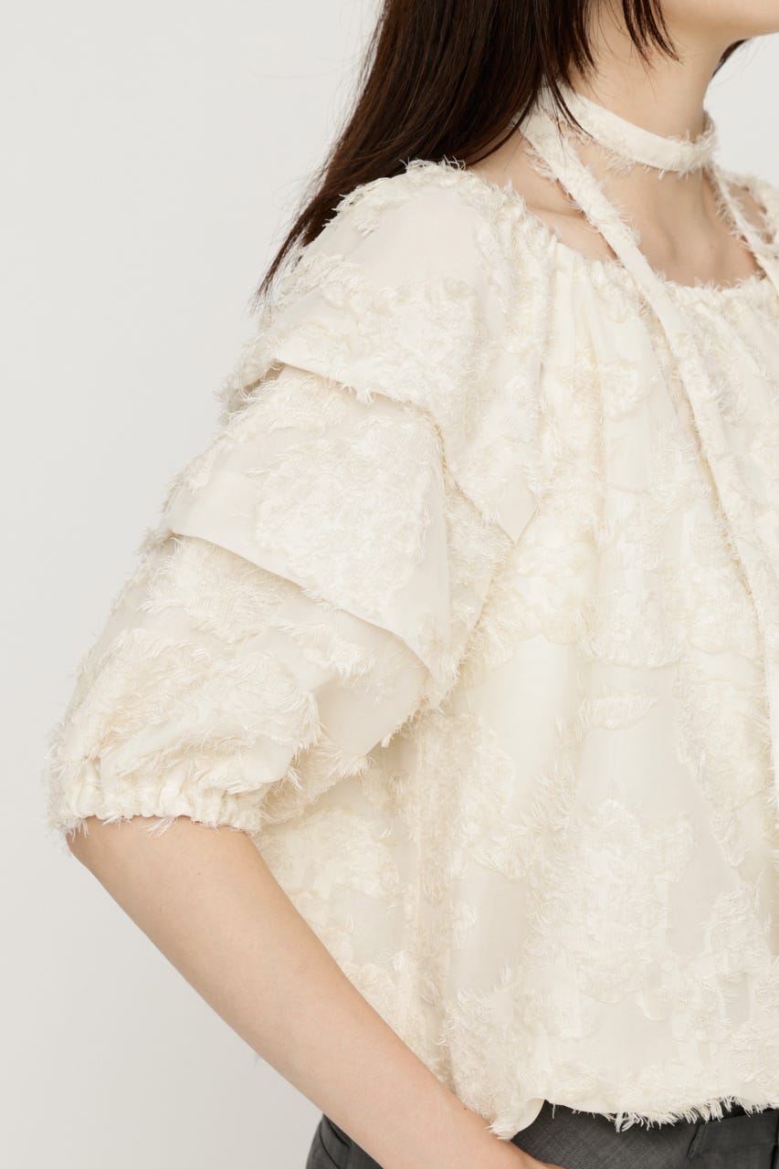 TUCK SLEEVE OFFSHOULDER トップス IVOY FREE