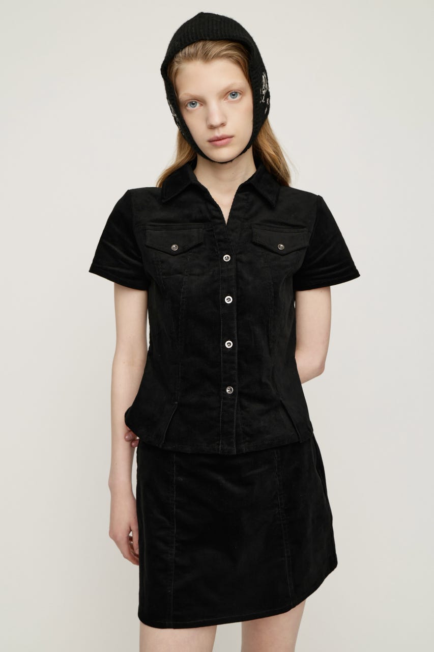 CORDUROY SKIPPER シャツ BLK FREE