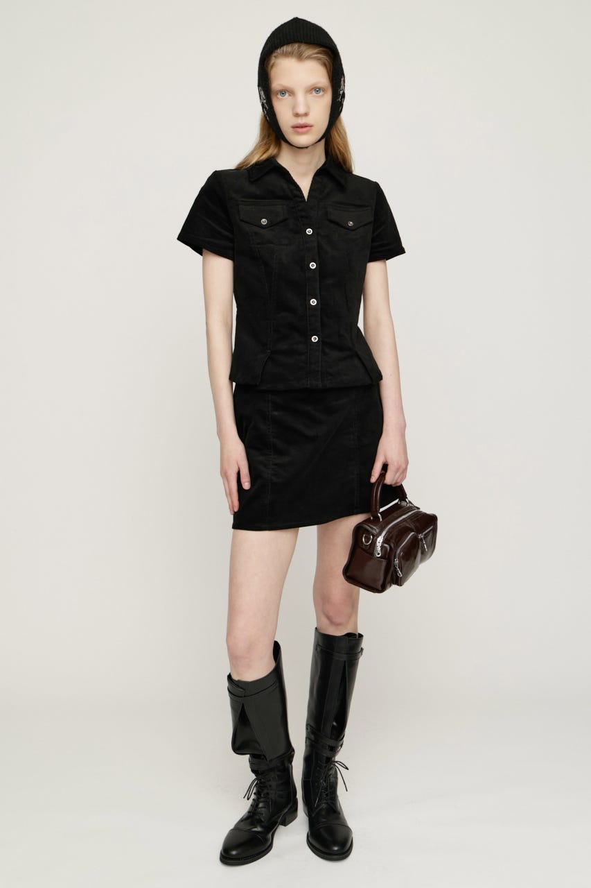 CORDUROY SKIPPER シャツ BLK FREE