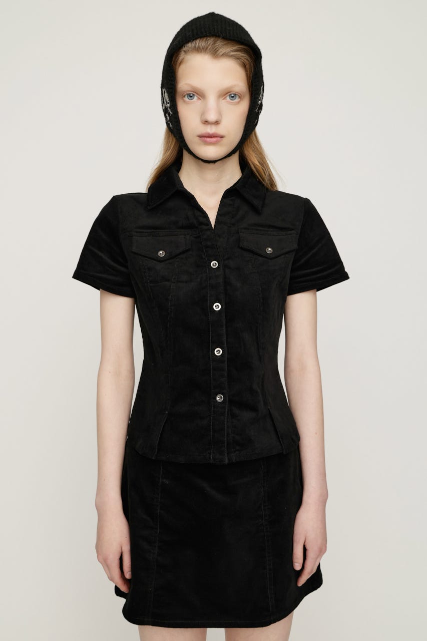 CORDUROY SKIPPER シャツ BLK FREE