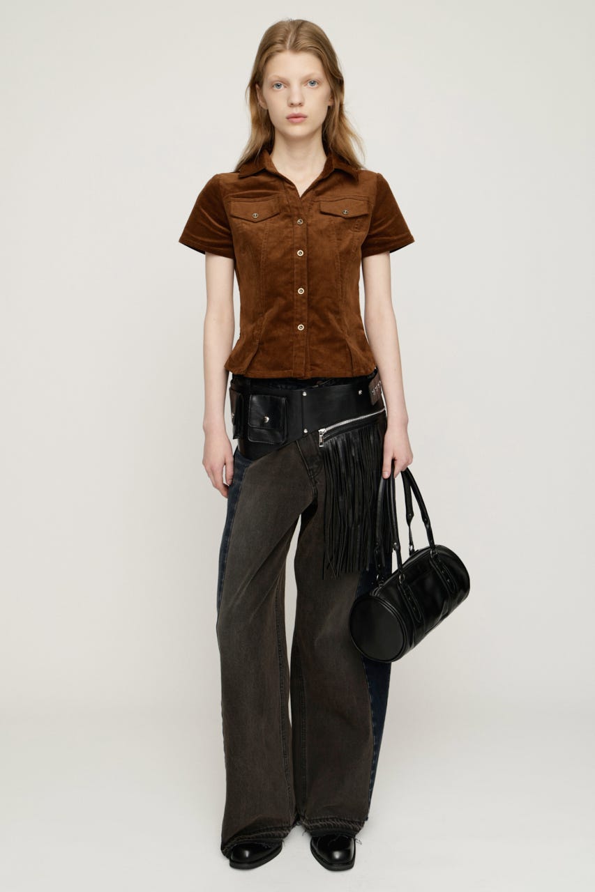 CORDUROY SKIPPER シャツ BRN FREE
