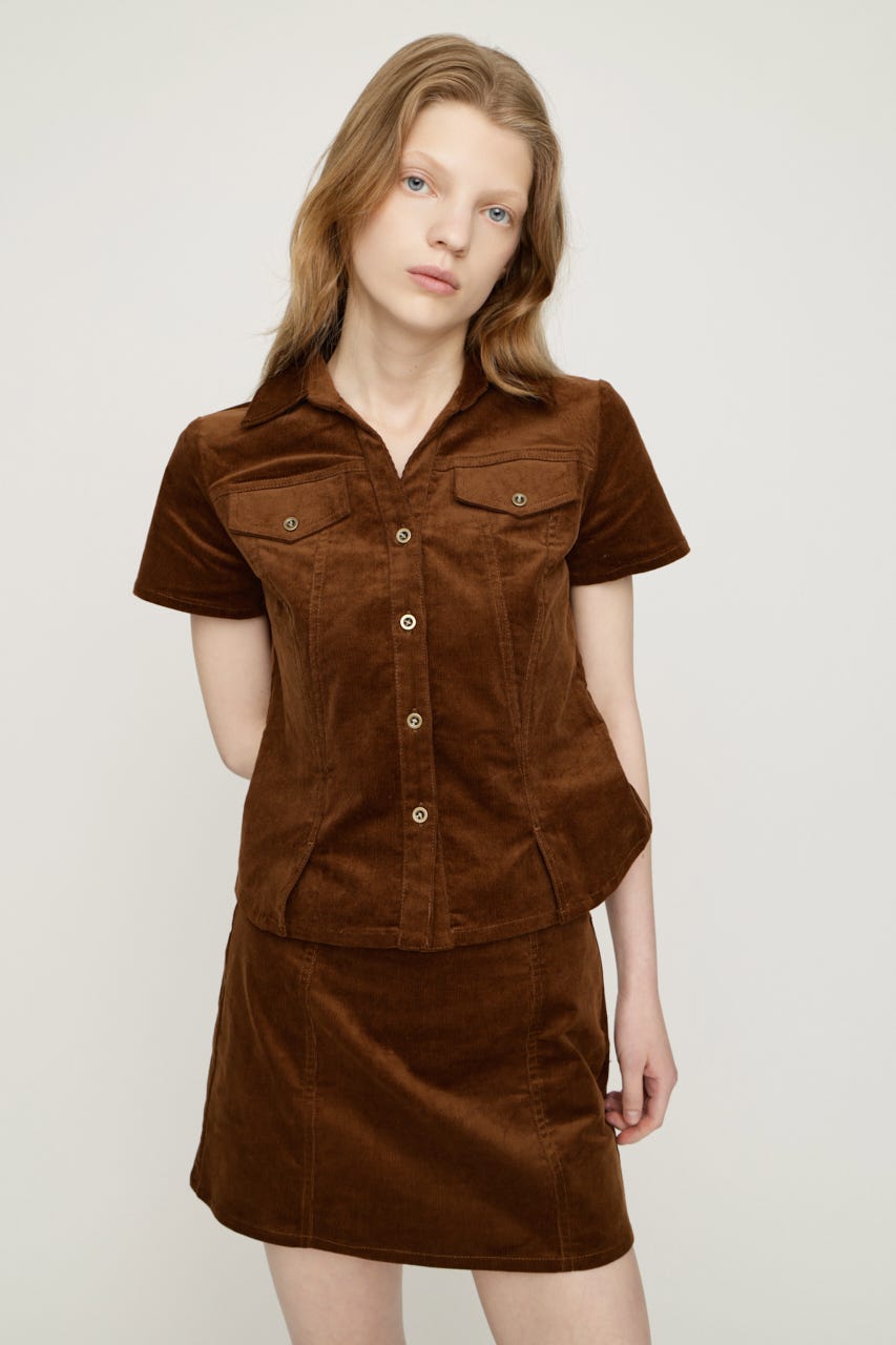 CORDUROY SKIPPER シャツ BRN FREE
