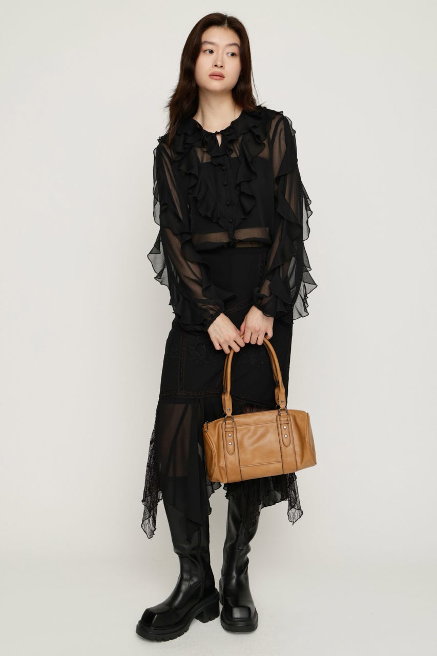 SLY | 【AW PRE ORDER】RIBBON FRILL ブラウス (シャツ・ブラウス