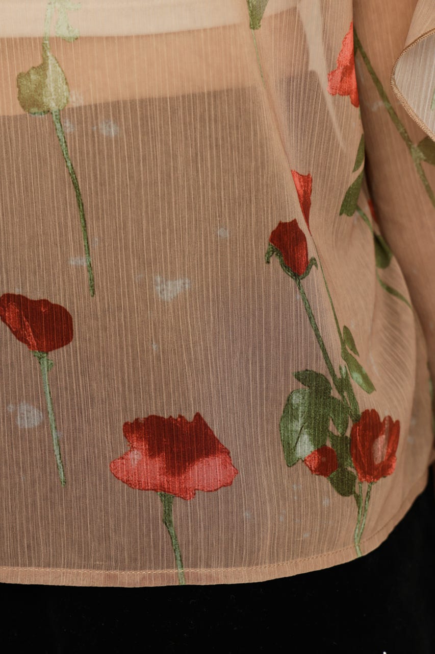 RIBBON FRILL ブラウス Multi_1 FREE