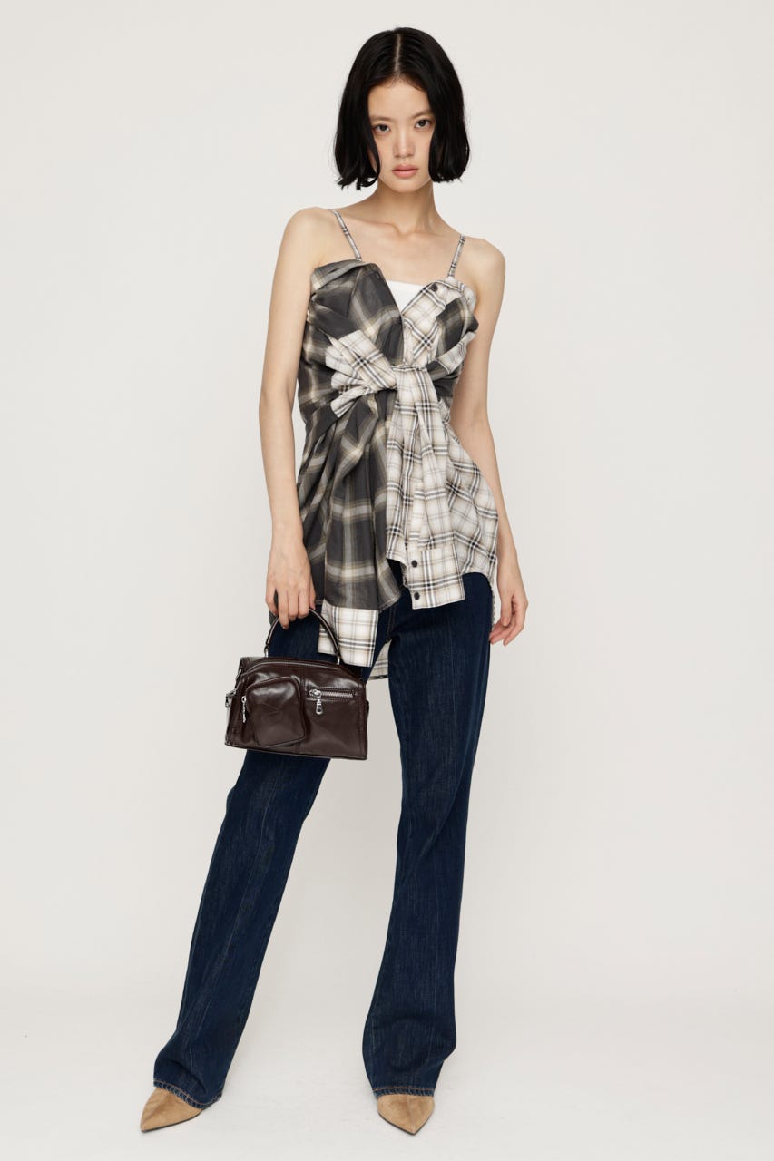2WAY ASYMMETRY シャツ M/BEG FREE