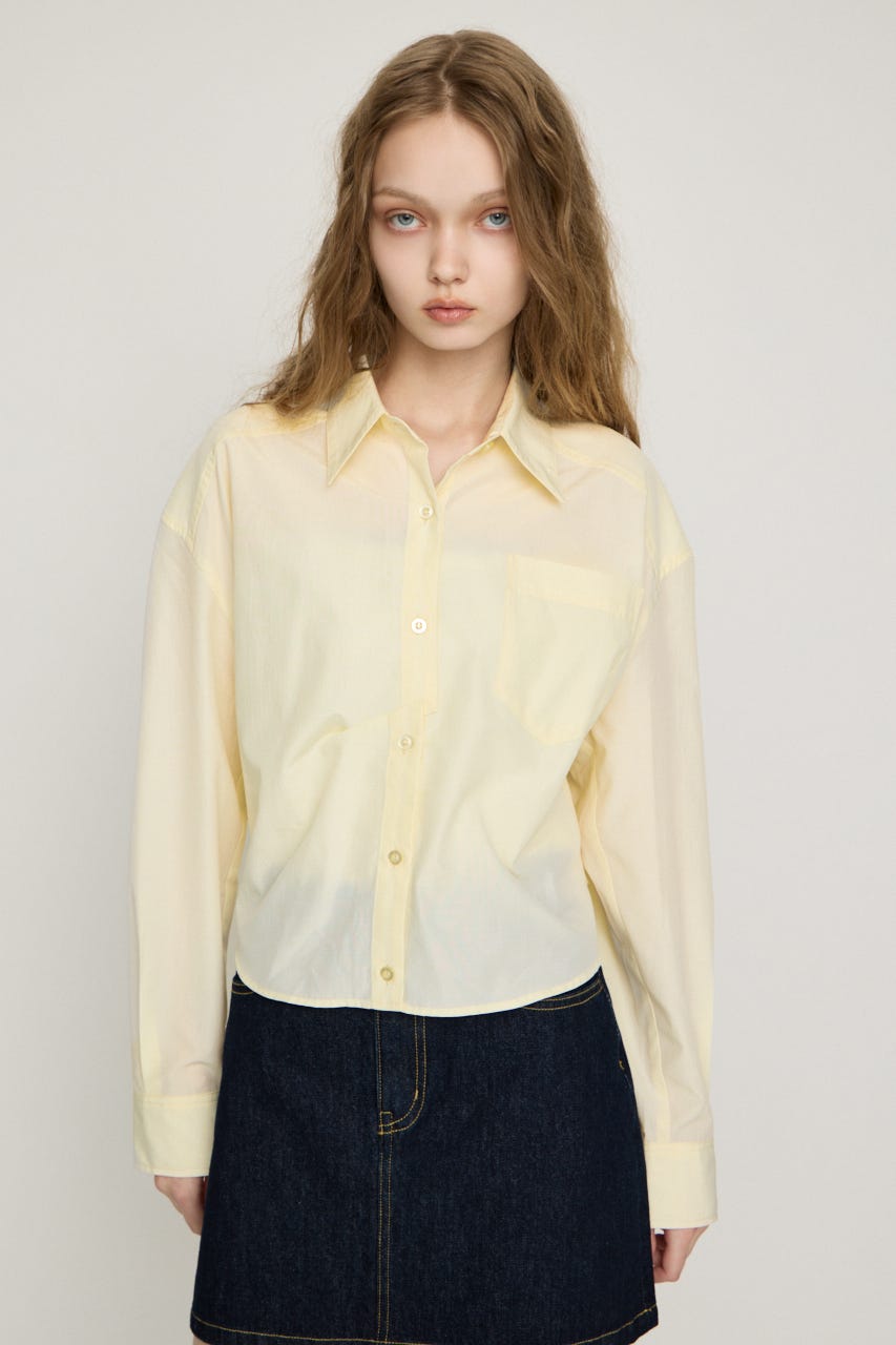 BACK DRAPE HEM シャツ IVOY FREE