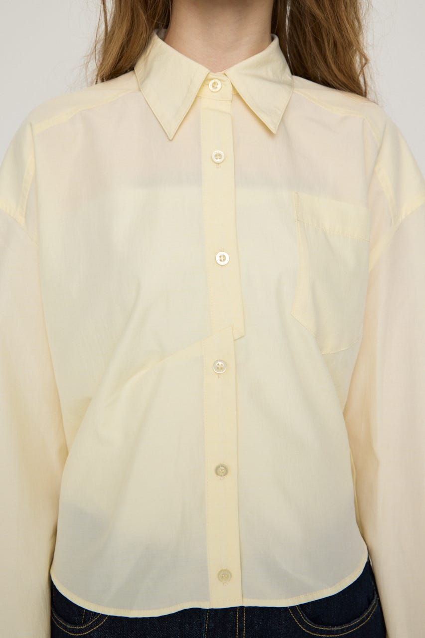 BACK DRAPE HEM シャツ IVOY FREE