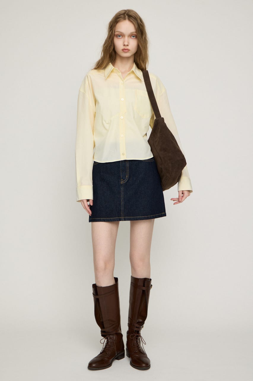 BACK DRAPE HEM シャツ IVOY FREE