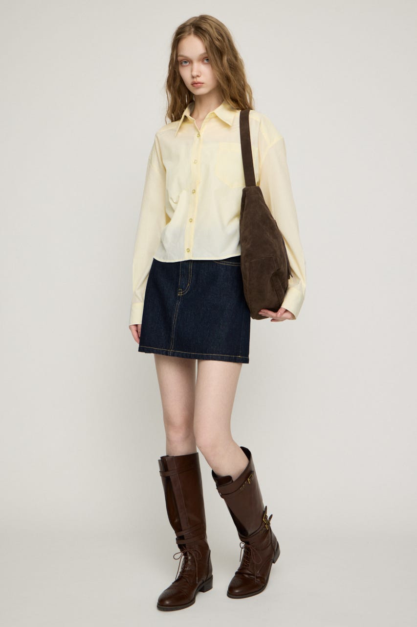 BACK DRAPE HEM シャツ IVOY FREE
