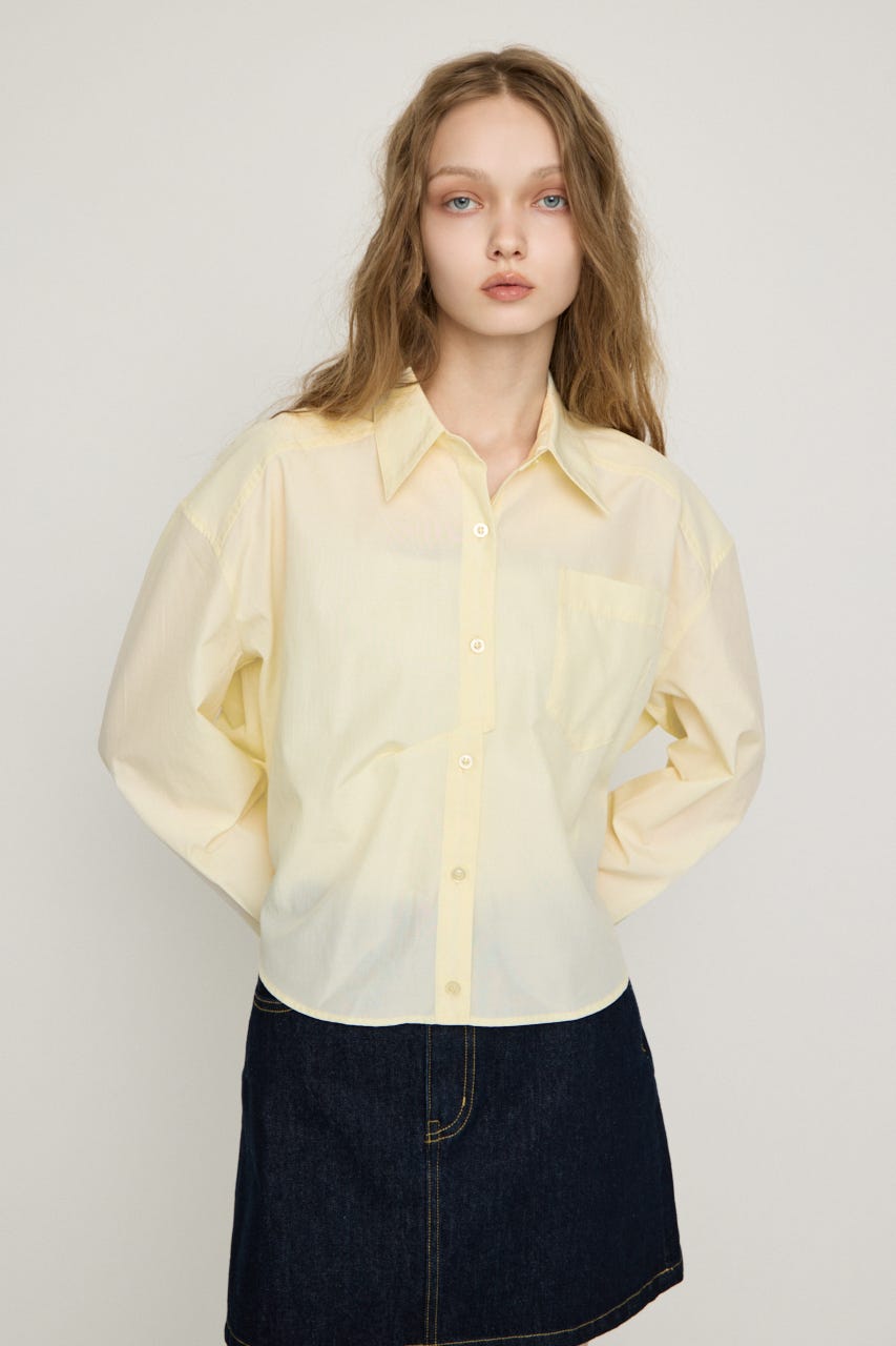 BACK DRAPE HEM シャツ IVOY FREE