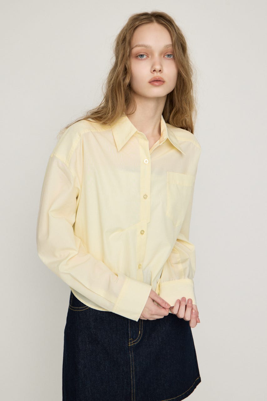 BACK DRAPE HEM シャツ IVOY FREE