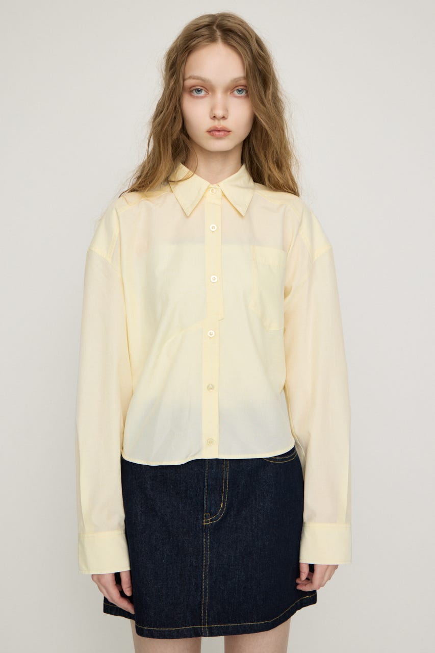 BACK DRAPE HEM シャツ IVOY FREE
