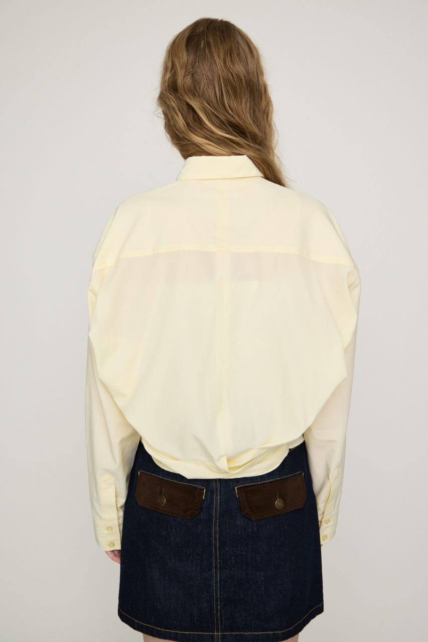 BACK DRAPE HEM シャツ IVOY FREE