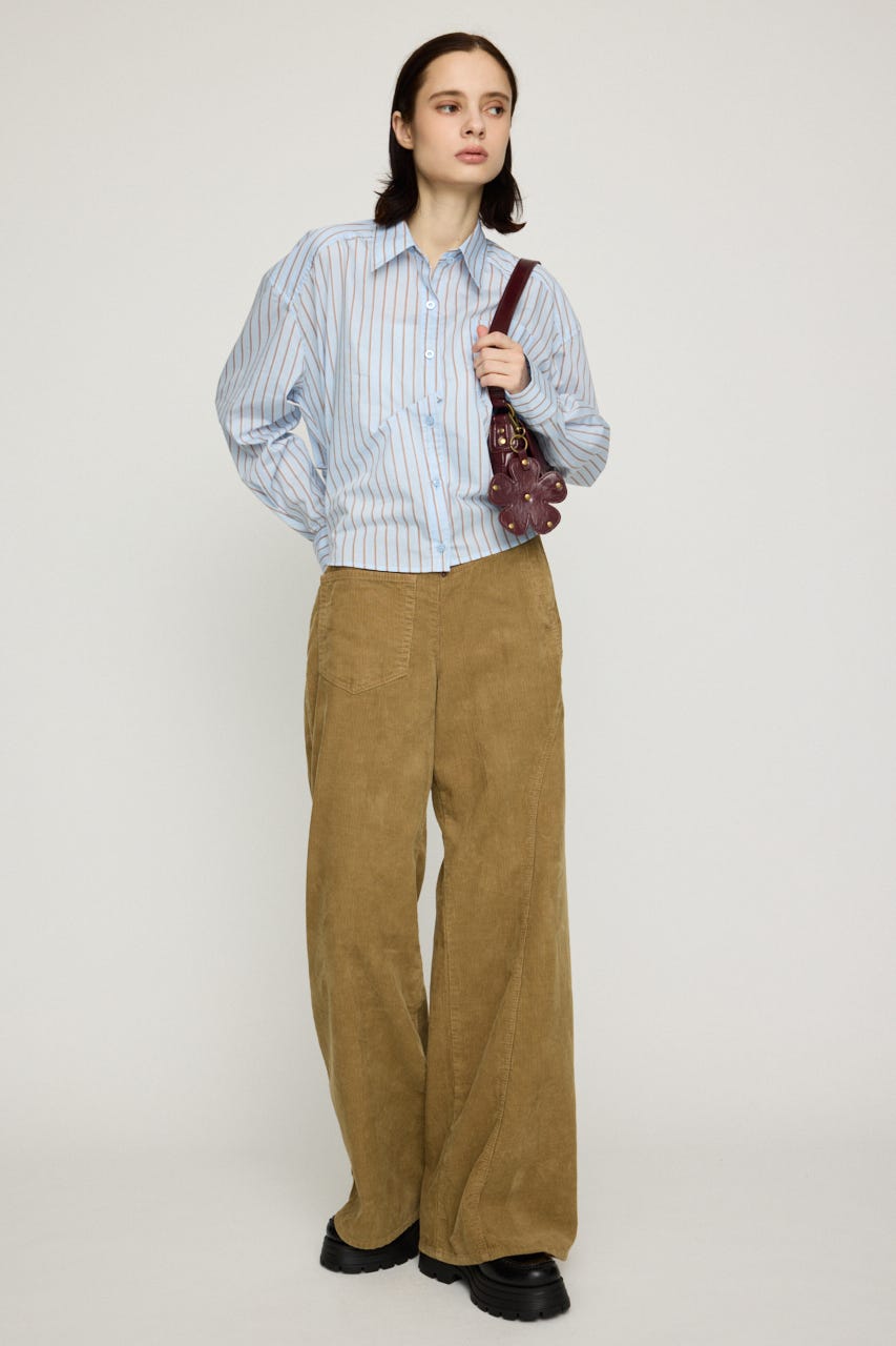BACK DRAPE HEM シャツ Multi_1 FREE
