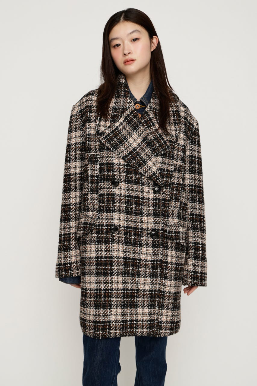 BIG COLLAR DOUBLE MIDI コート Multi_1 FREE