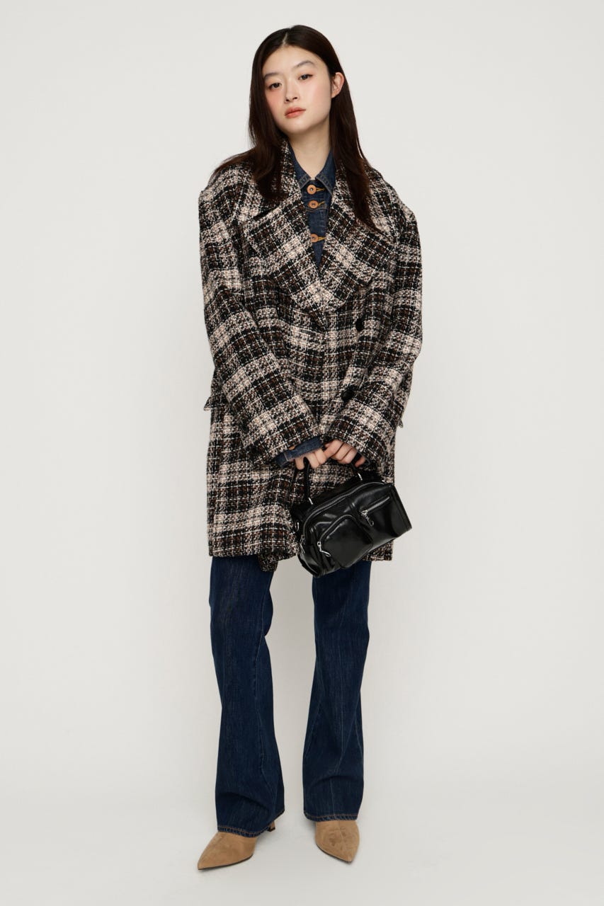 BIG COLLAR DOUBLE MIDI コート Multi_1 FREE