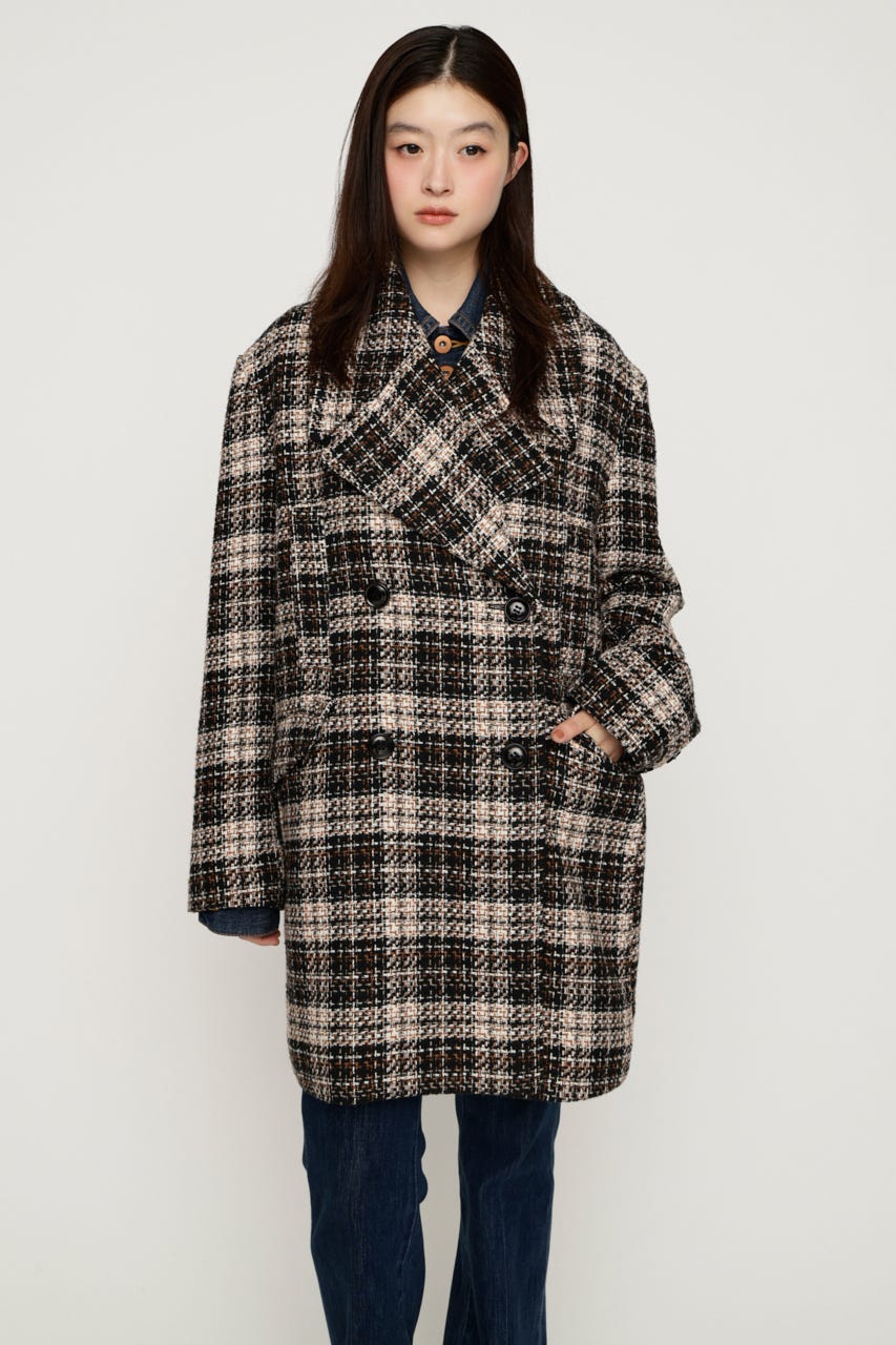 BIG COLLAR DOUBLE MIDI コート Multi_1 FREE