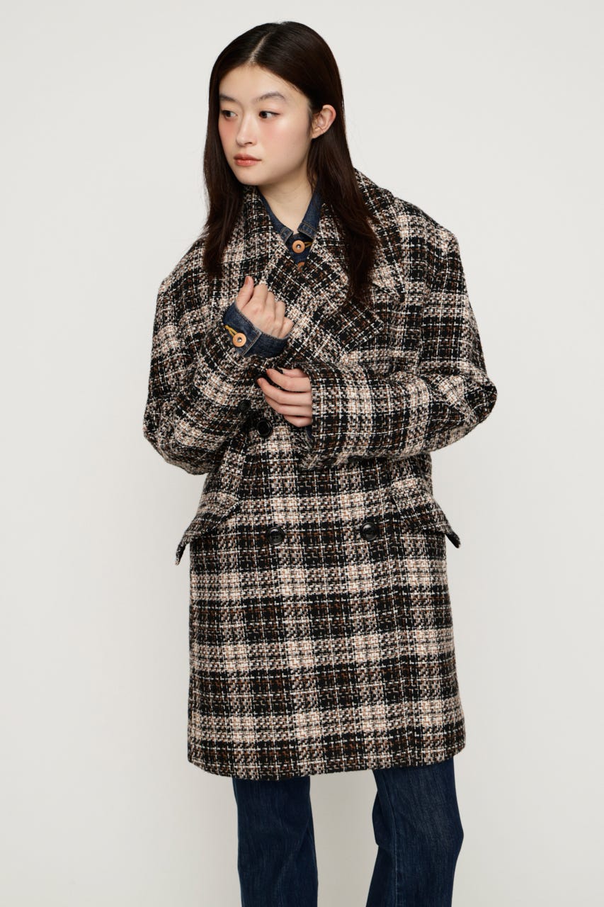 BIG COLLAR DOUBLE MIDI コート Multi_1 FREE